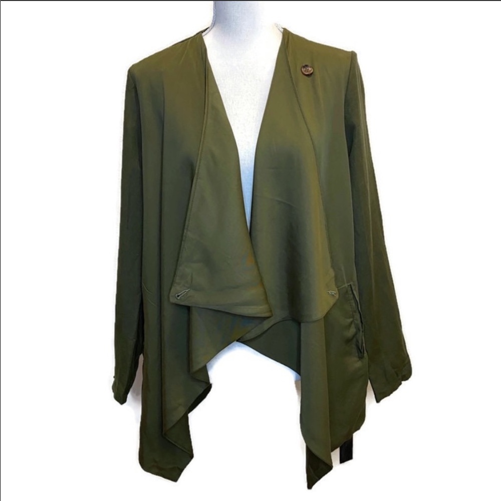 BLANK NYC Olive Green Waterfall Jacket